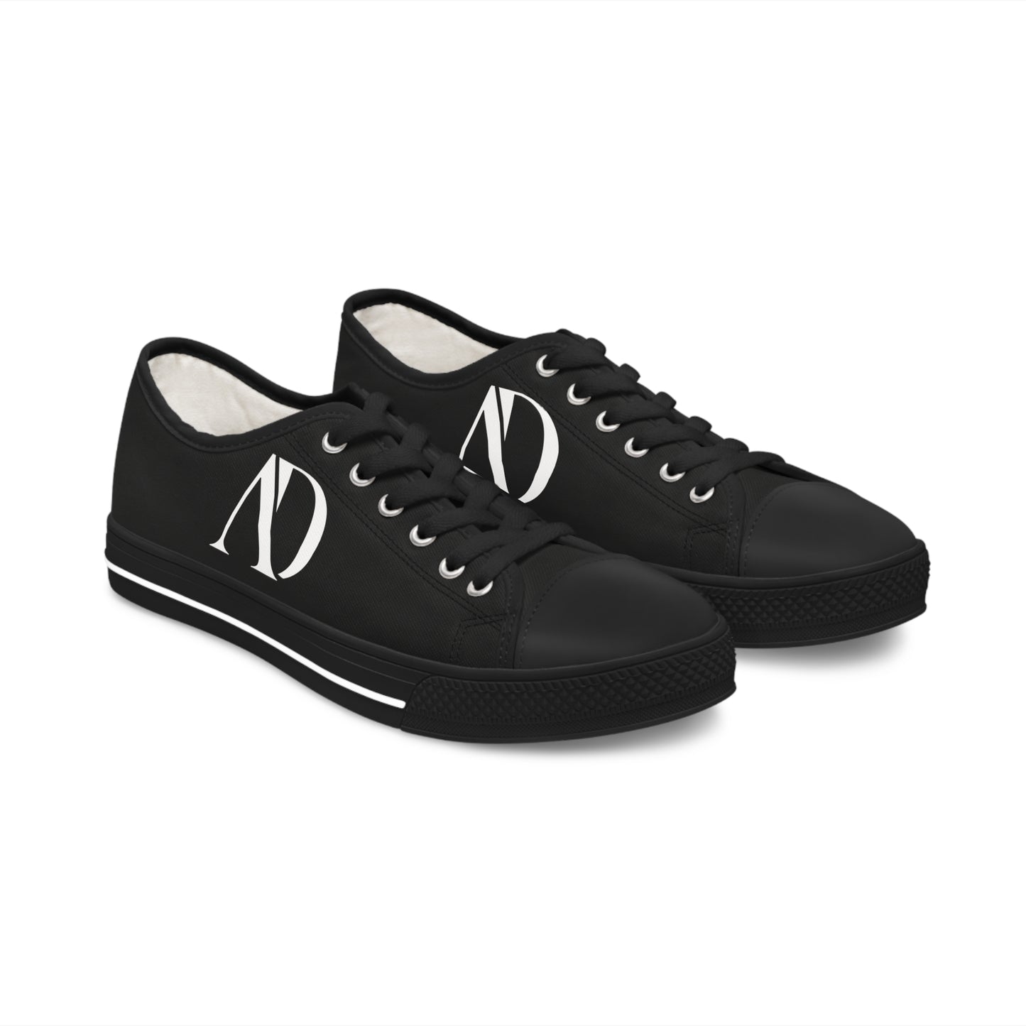 DeCrypt De Classic™ Black on Black Low Top Sneakers For Women